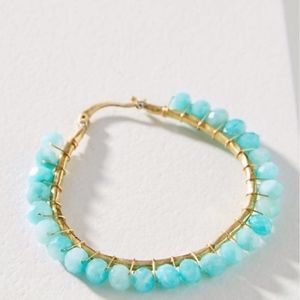 Anthropologie Jewelry - Anthropologie earrings Cleo Beaded Hoop Earrings Anthropologie Jewelry - Anthropologie earrings Cleo Beaded Hoop Earrings